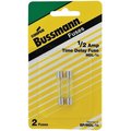 Eaton Bussmann Glass Fuse, MDL Series, Time-Delay, 0.5A, 250V AC, 10kA at 125V AC, 35A at 250V AC BP/MDL-1/2